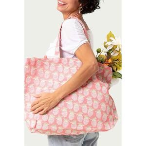 Pink Pineapple Tote Bag